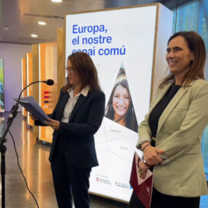 moment de la inauguració amb l'alcadesa Sandra Guaita