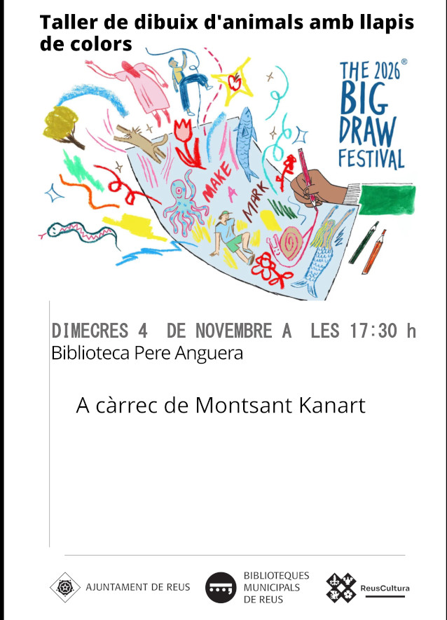Big Draw-Taller de dibuix d'animals amb llapis de colors