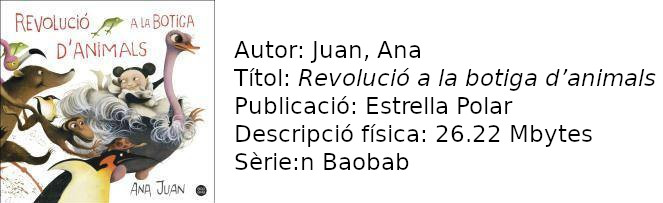 Les Biblioteques de Reus recomanen:  "Revolució a la botiga d’animals"