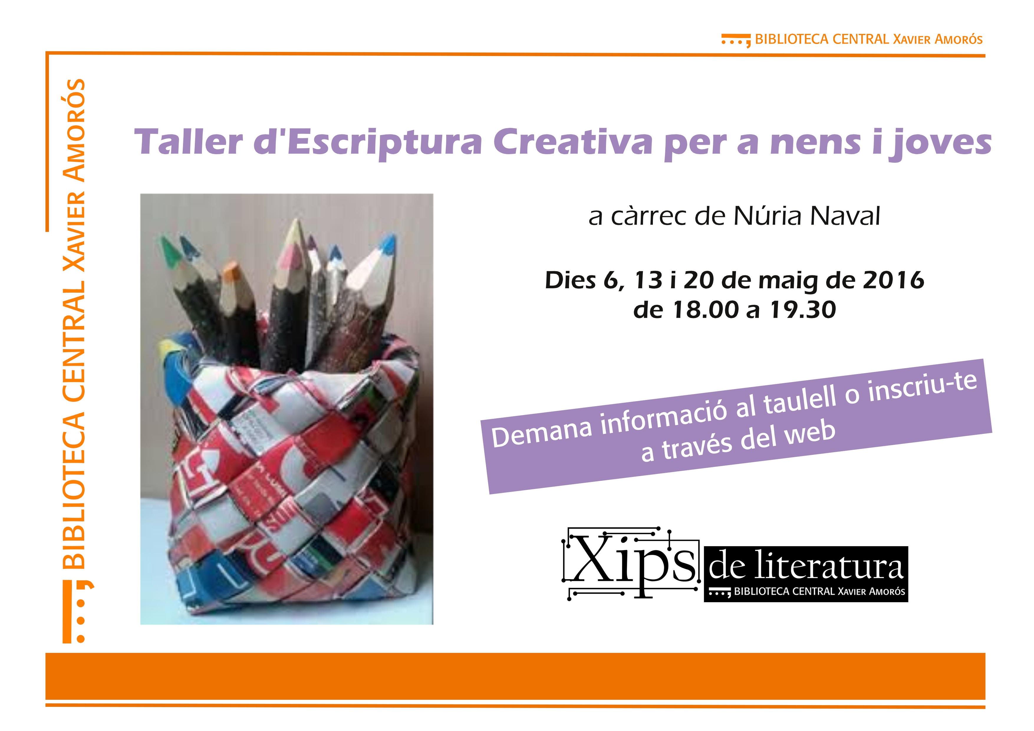 Taller d'escriptura creativa per a nens i joves