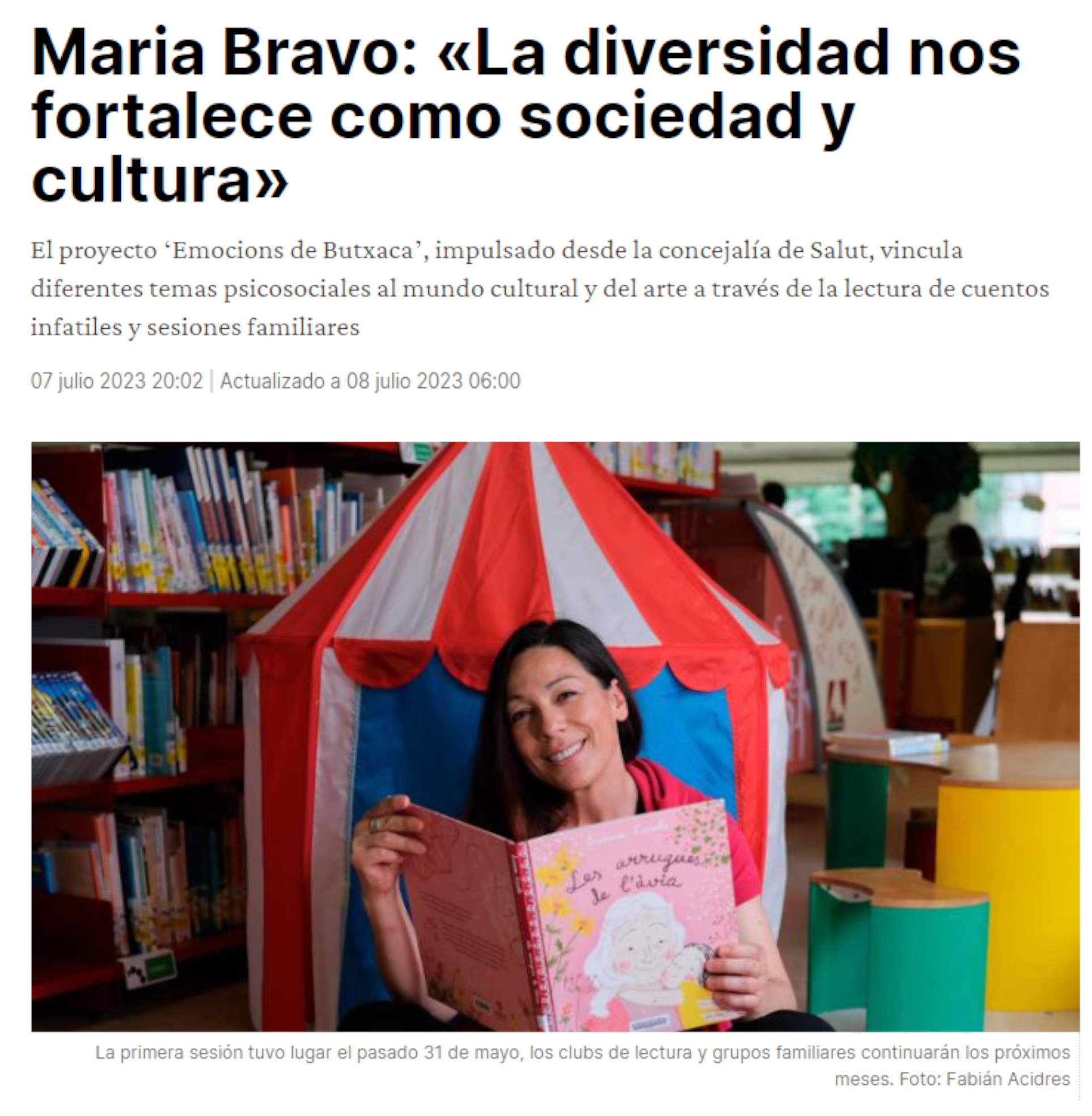 El Diari de Tarragona es fa ressó del projecte "Emocions de Butxaca"