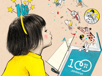 Encara sou a temps de venir a veure l'exposició "100 anys de l’Editorial Joventut" a la Biblioteca Pere Anguera