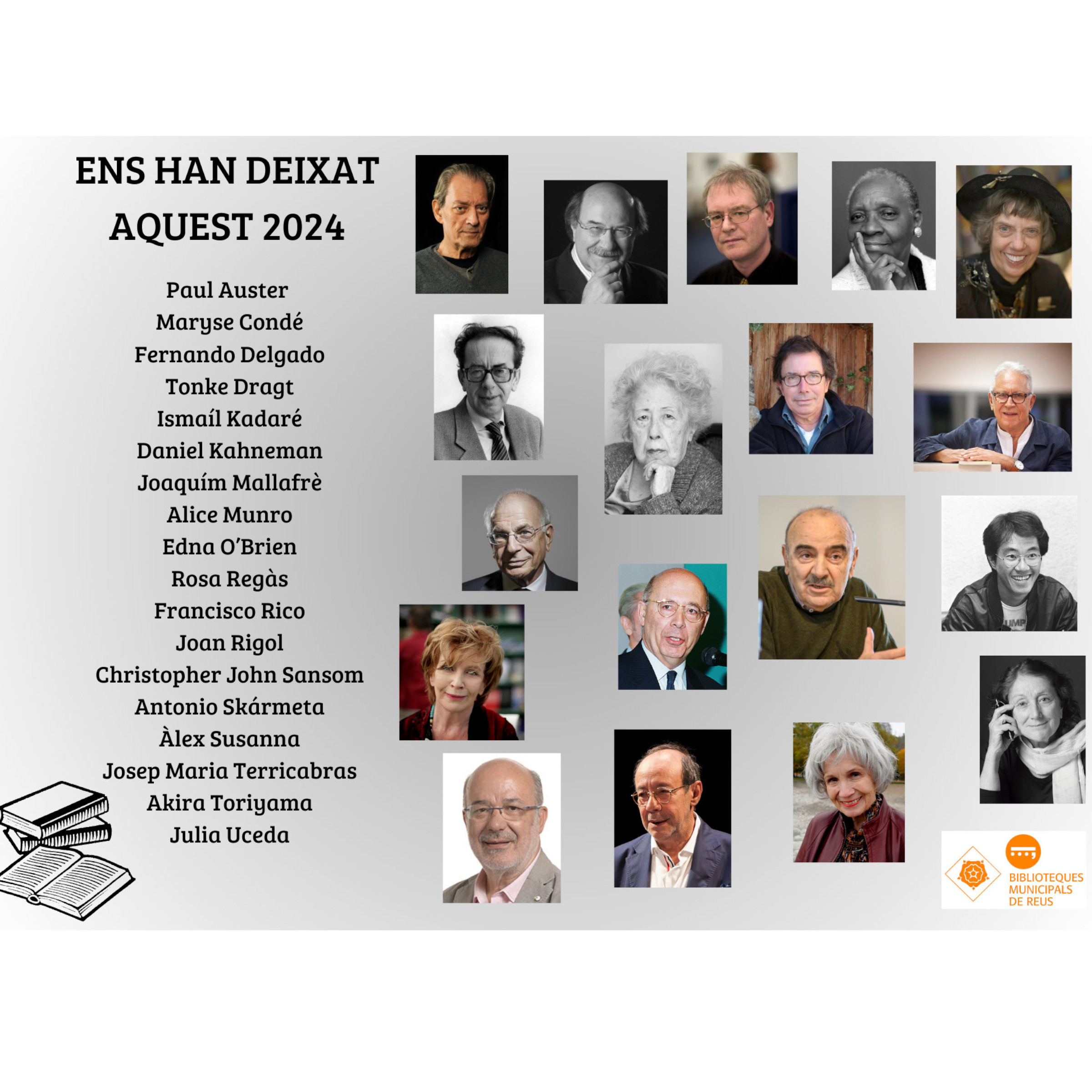 Escriptors i escriptores que ens han deixat aquest darrer any