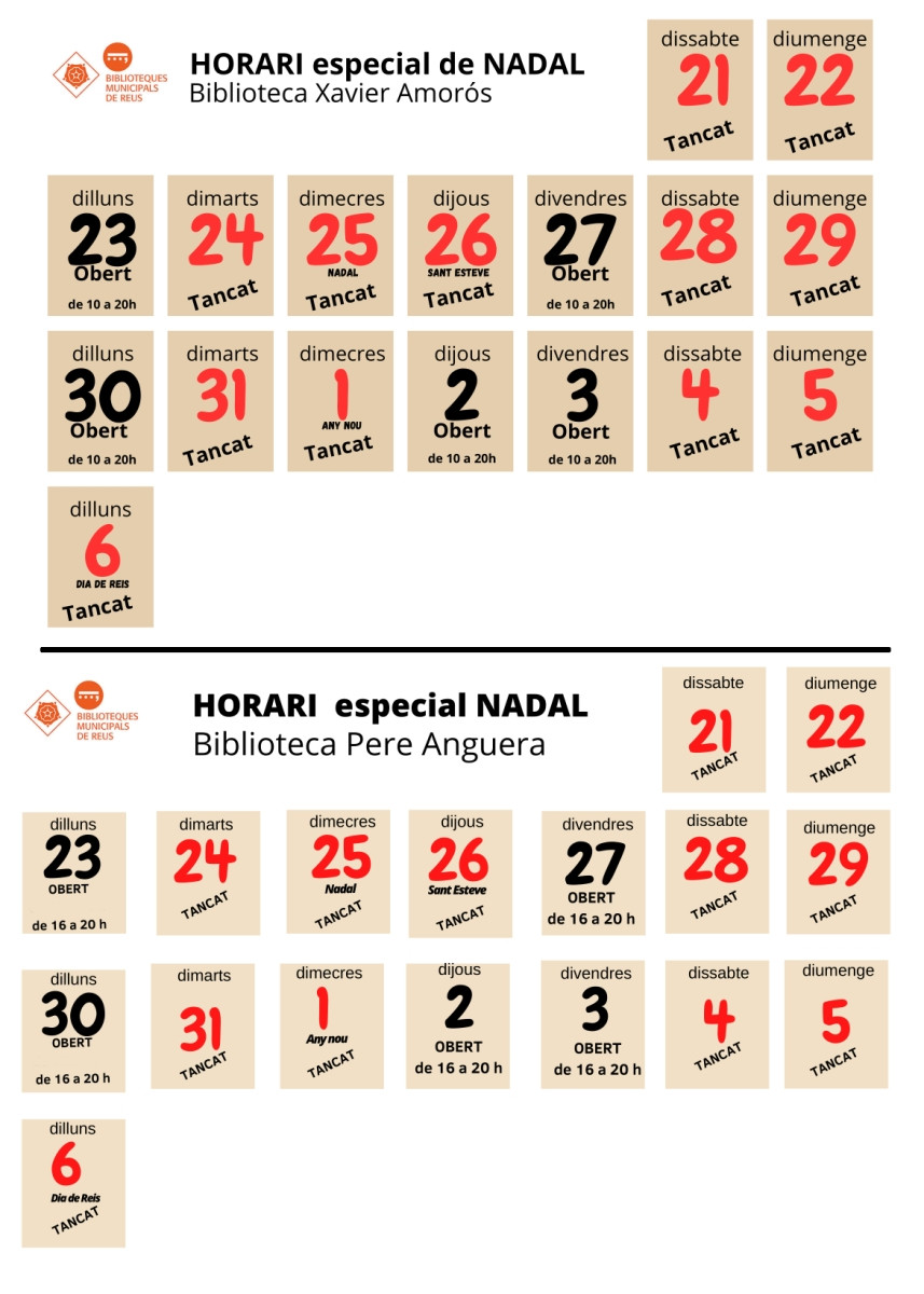 Horari de Nadal