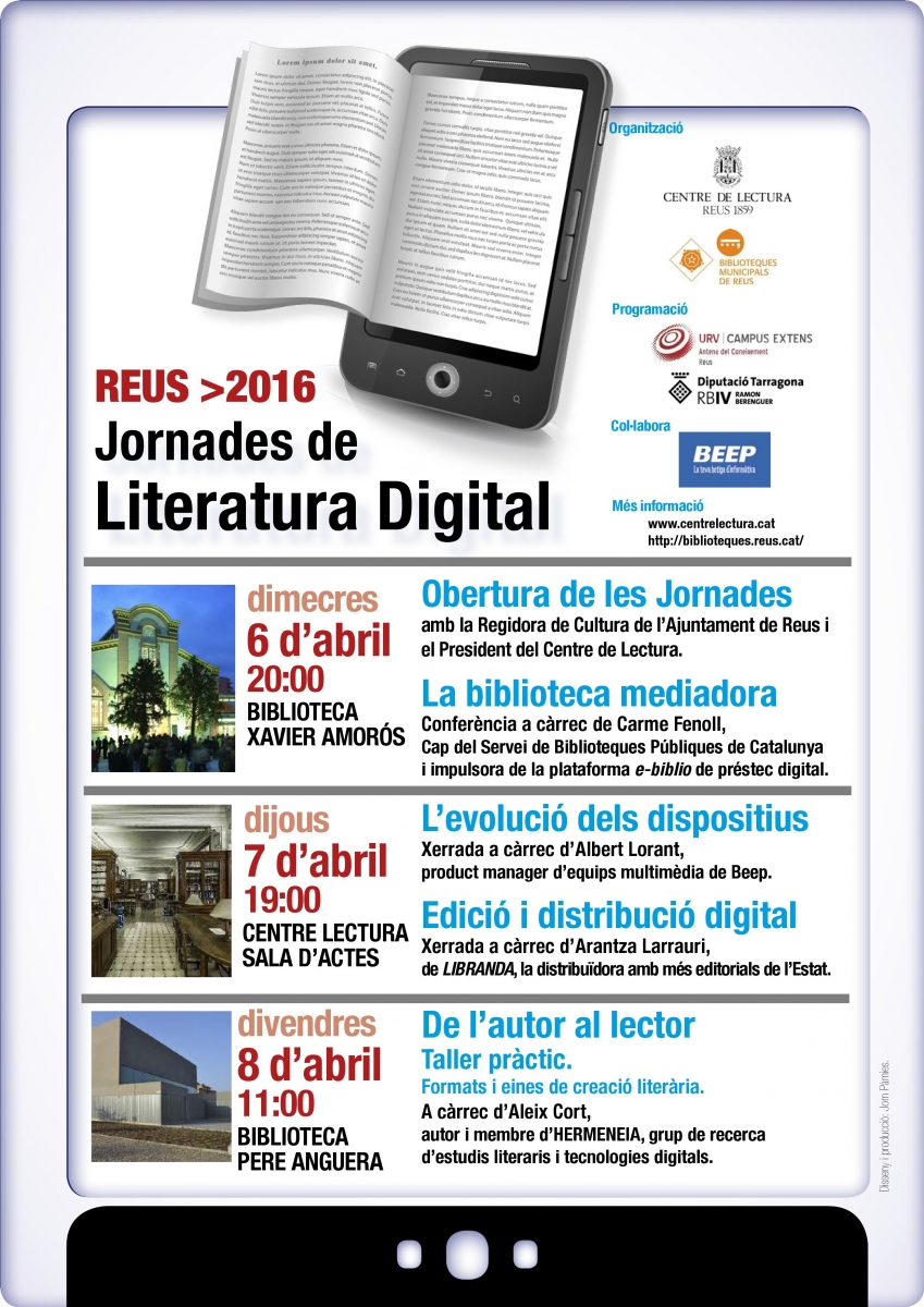 Reus>2016  Jornades de Literatura Digital