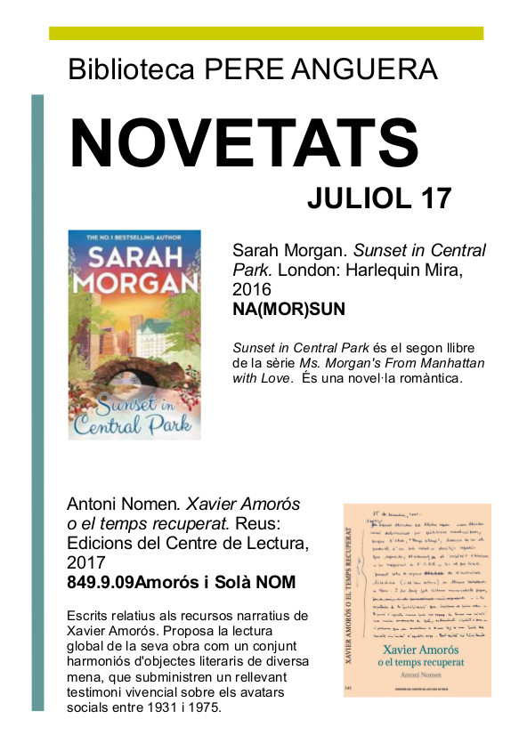Novetats 2017