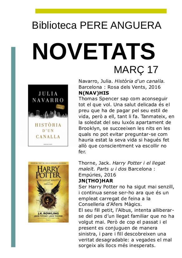 Novetats 2017