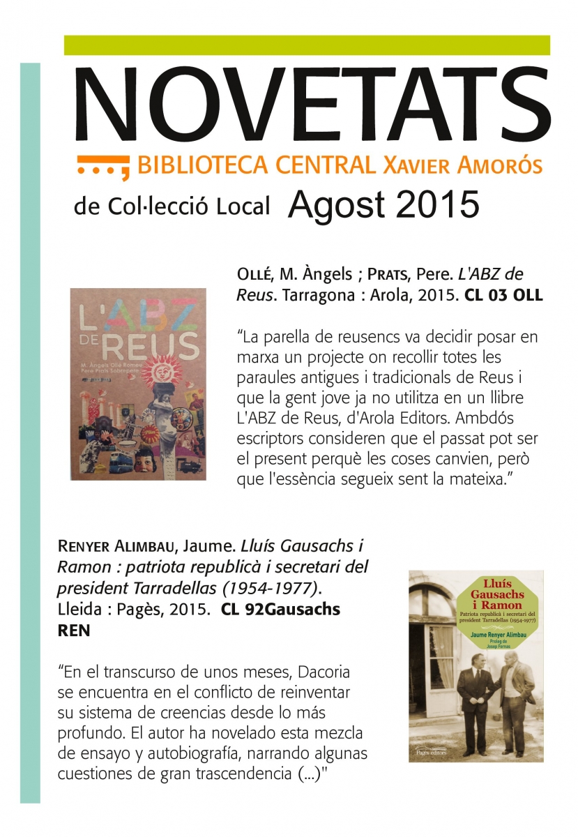Novetats de Col·lecció Local 2014-2017
