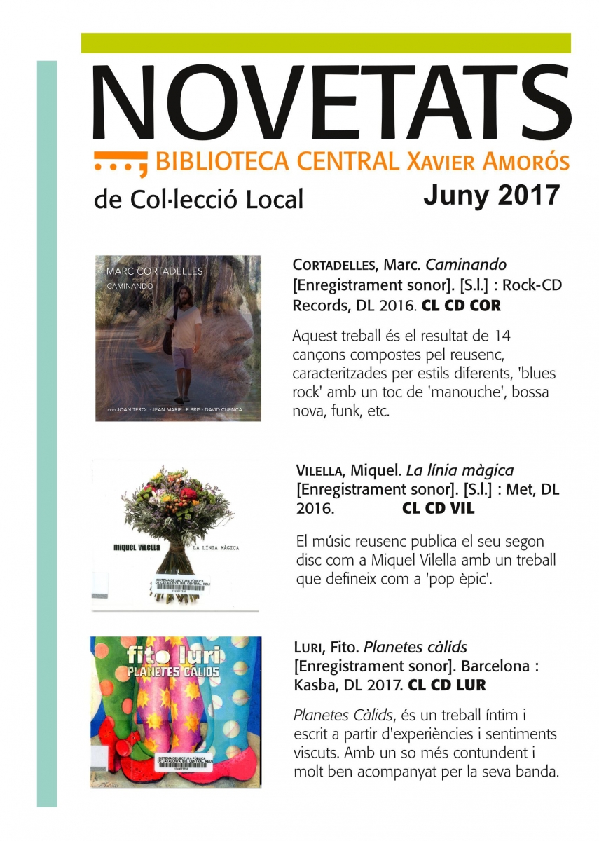 Novetats de Col·lecció Local 2014-2017