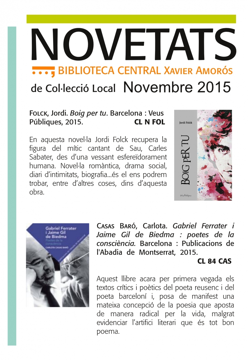 Novetats de Col·lecció Local 2014-2017