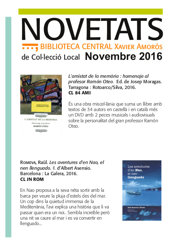 Novetats de Col·lecció Local 2014-2017