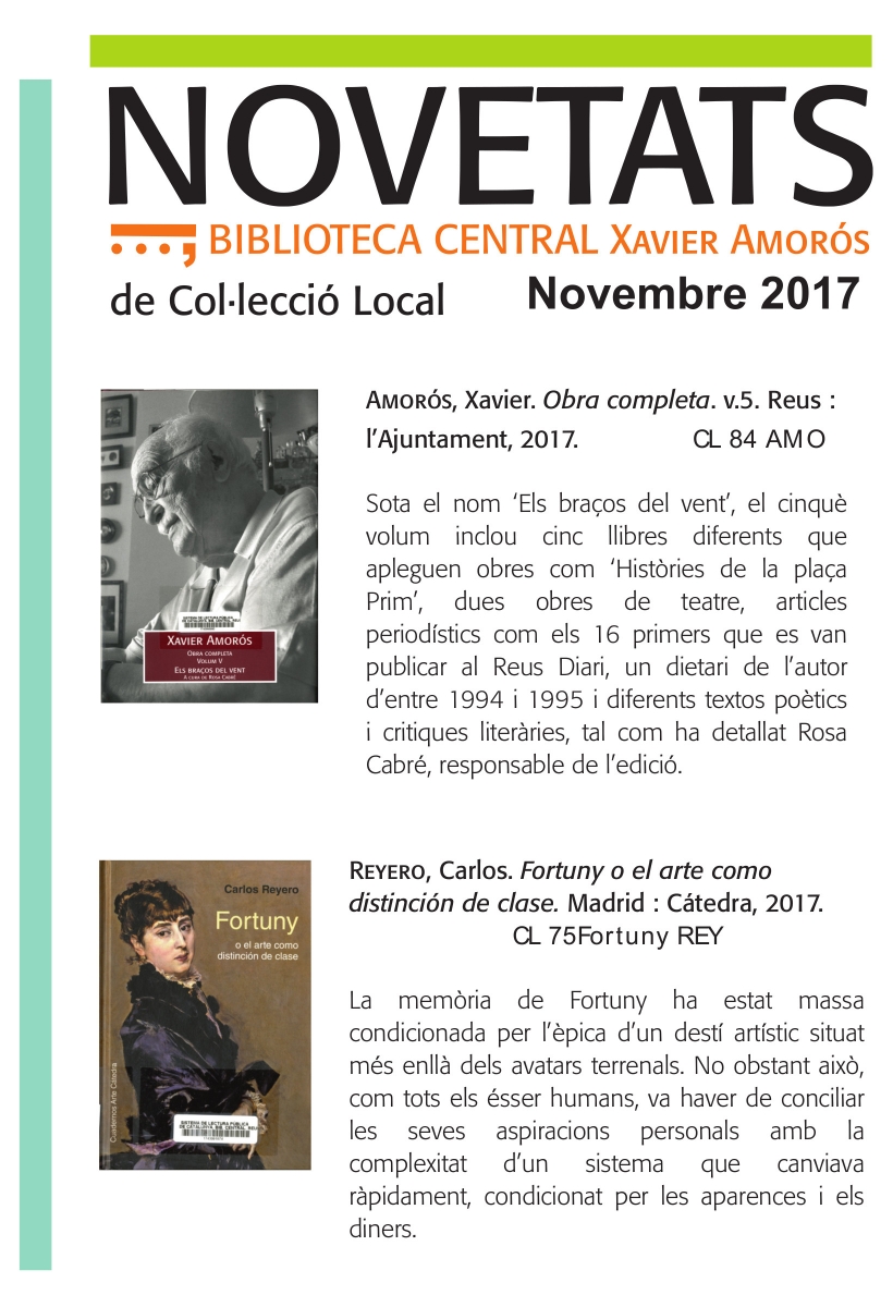 Novetats de Col·lecció Local 2014-2017