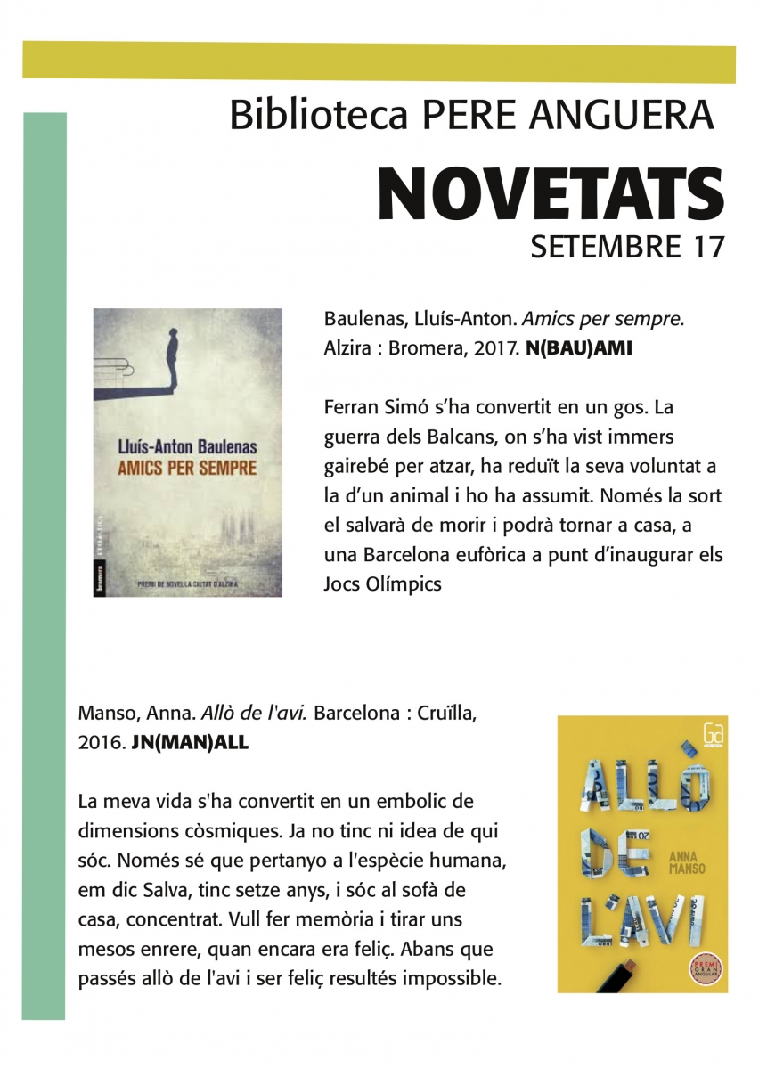 Novetats 2017