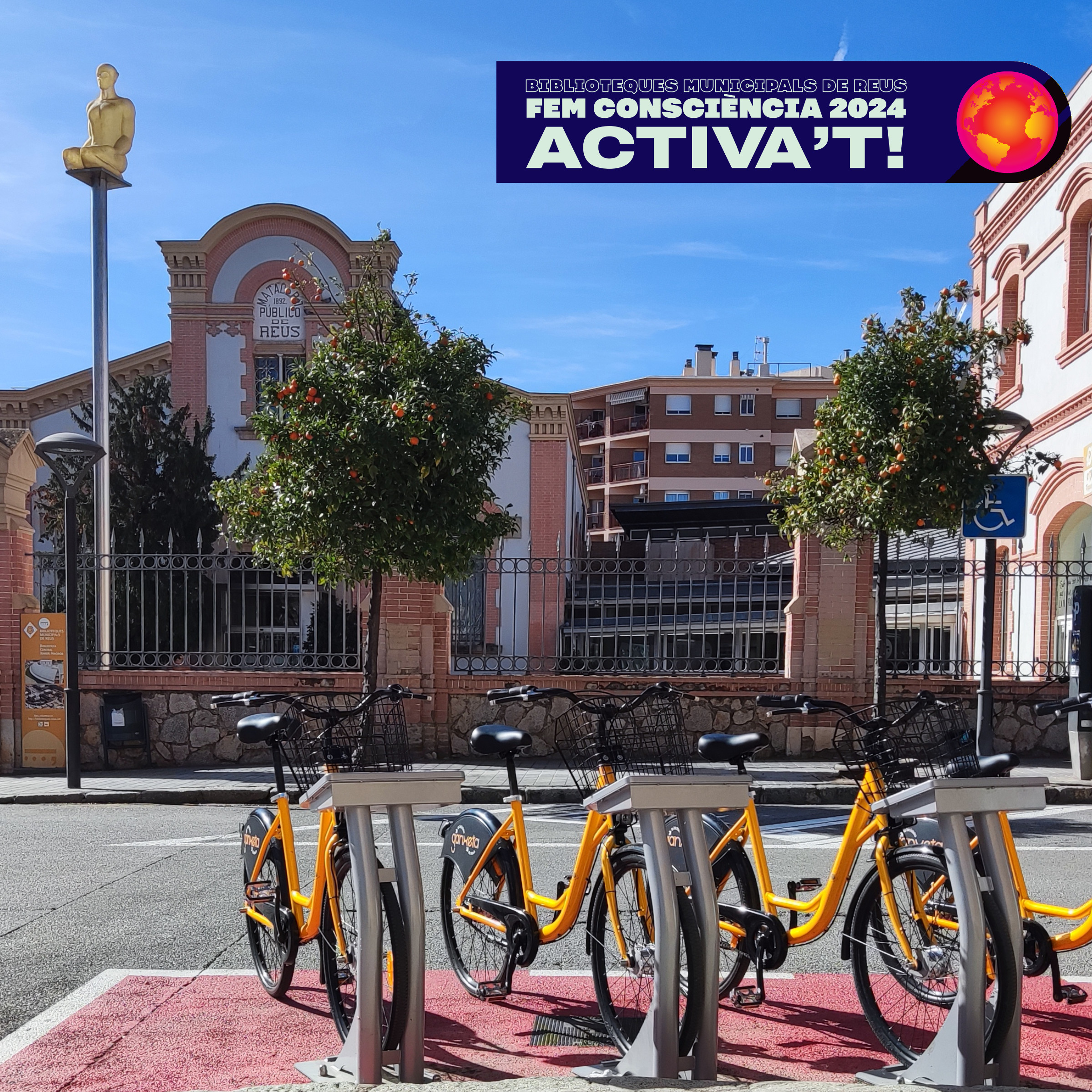 Ves a la biblioteca amb la Ganxeta. Bicicleta compartida. Setmana del 19 al 24 de febrer