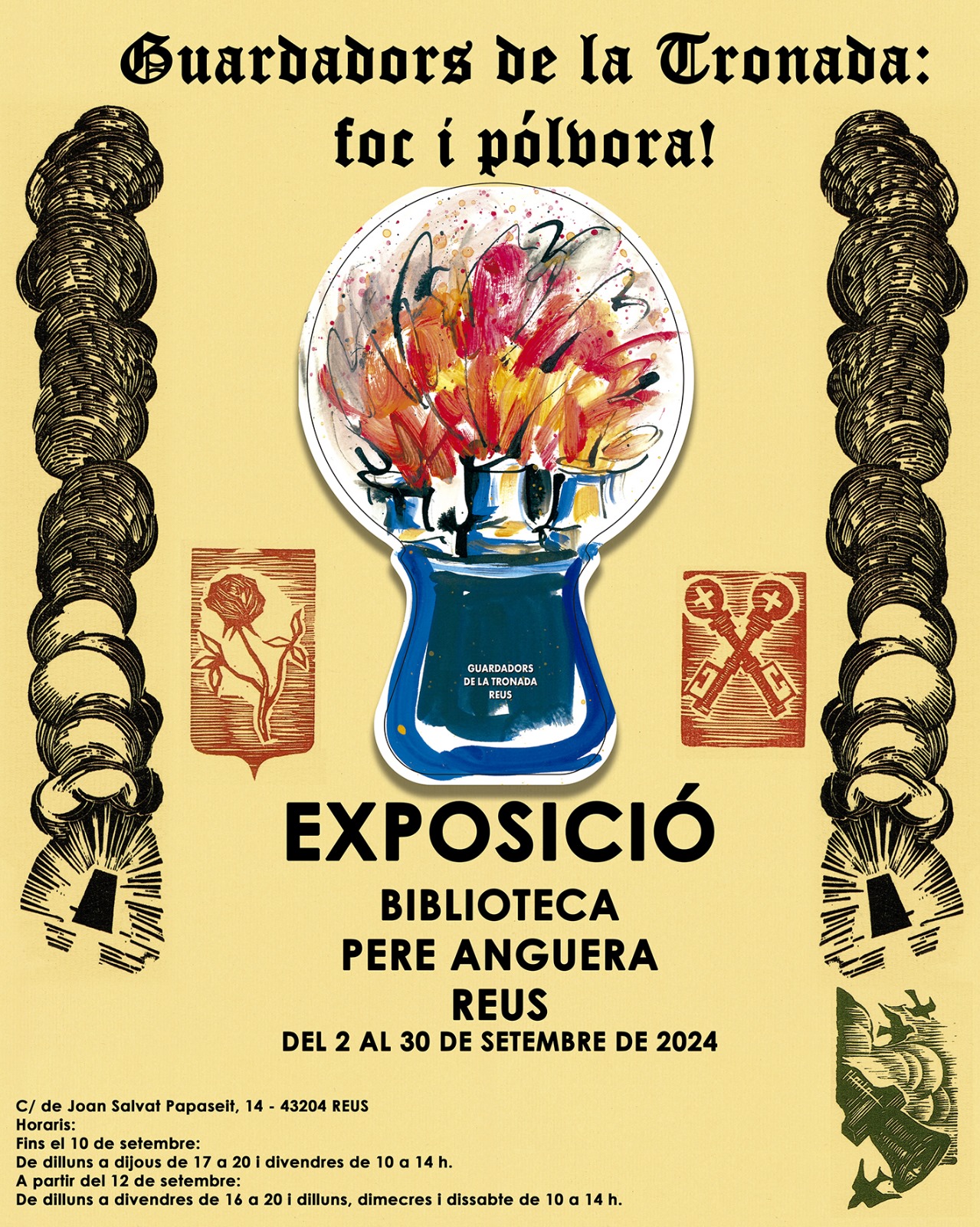 Exposició "Guardadors de la tronada : Foc i pólvora!" a la Biblioteca Pere Anguera