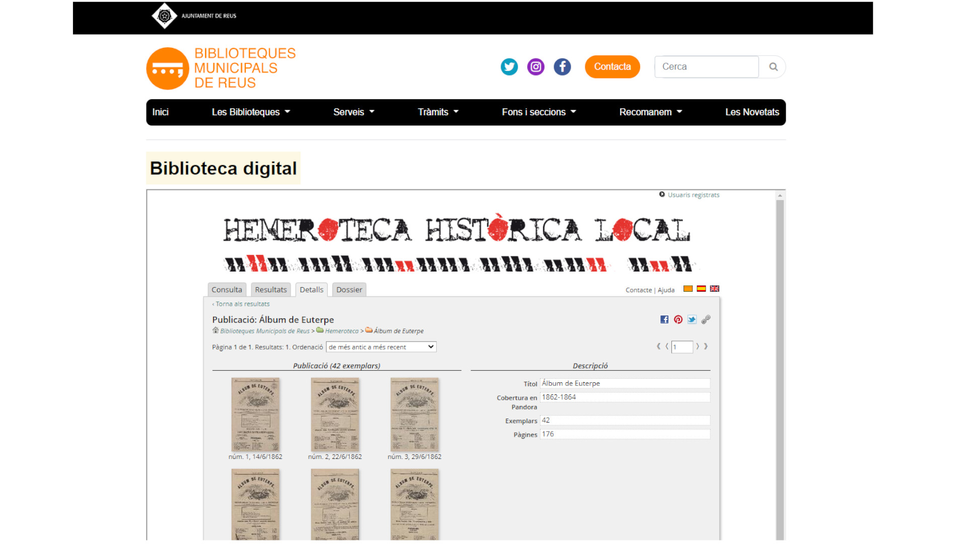 Digitalització de l'hemeroteca històrica local