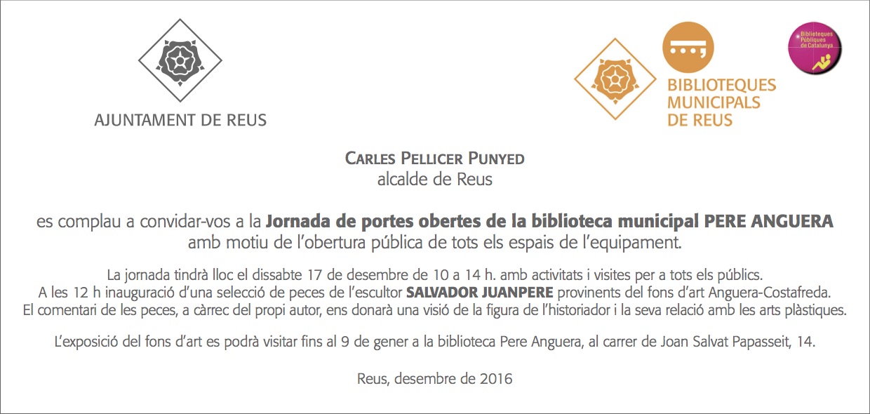 Jornades de portes obertes amb motiu de l'obertura al públic de tots els espais de la Biblioteca Pere Anguera