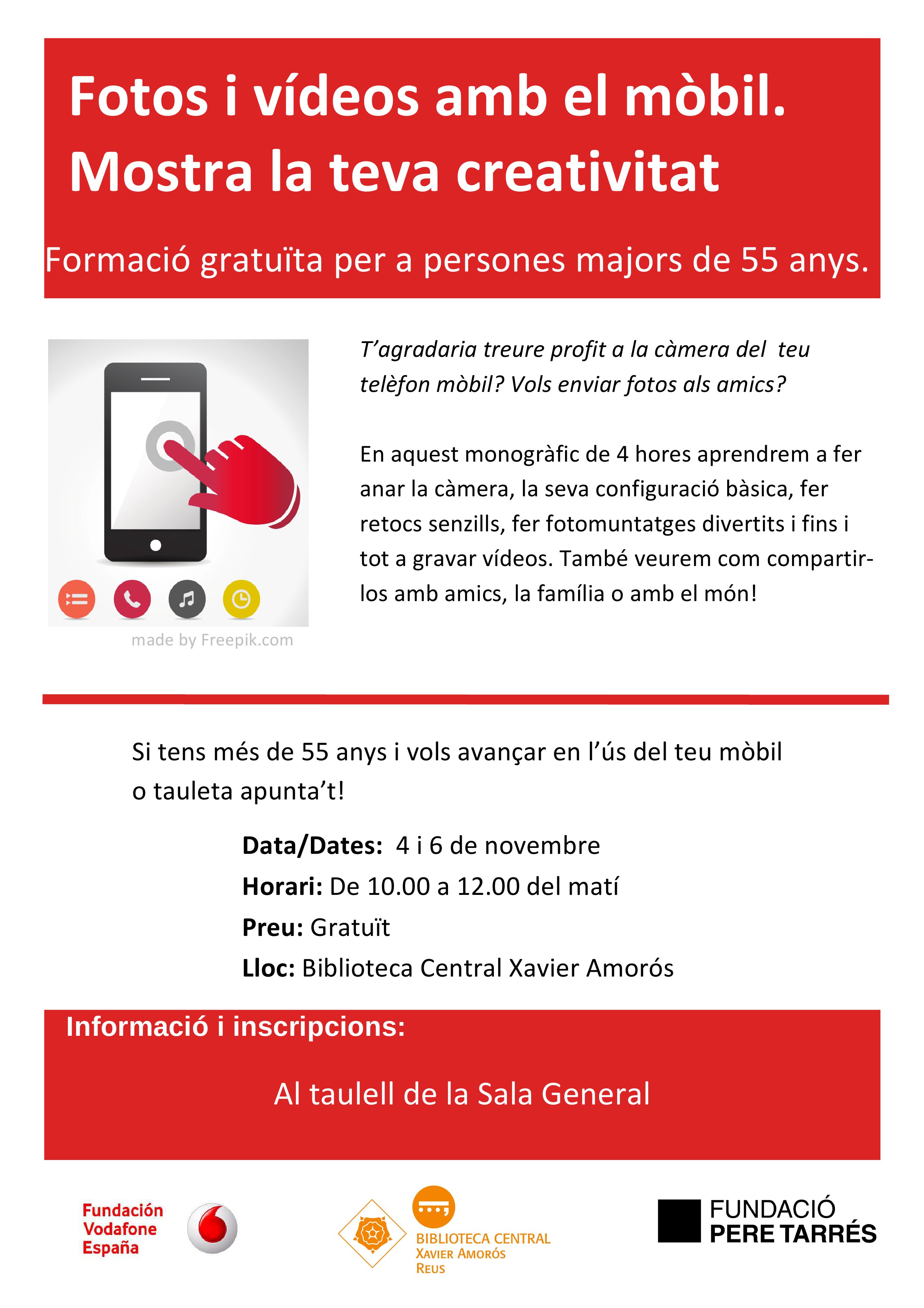 Taller monogràfic: fotos i vídeos amb el teu mòbil