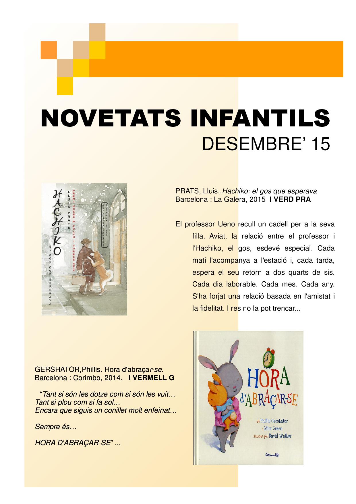 Novetats Infantils Desembre'15