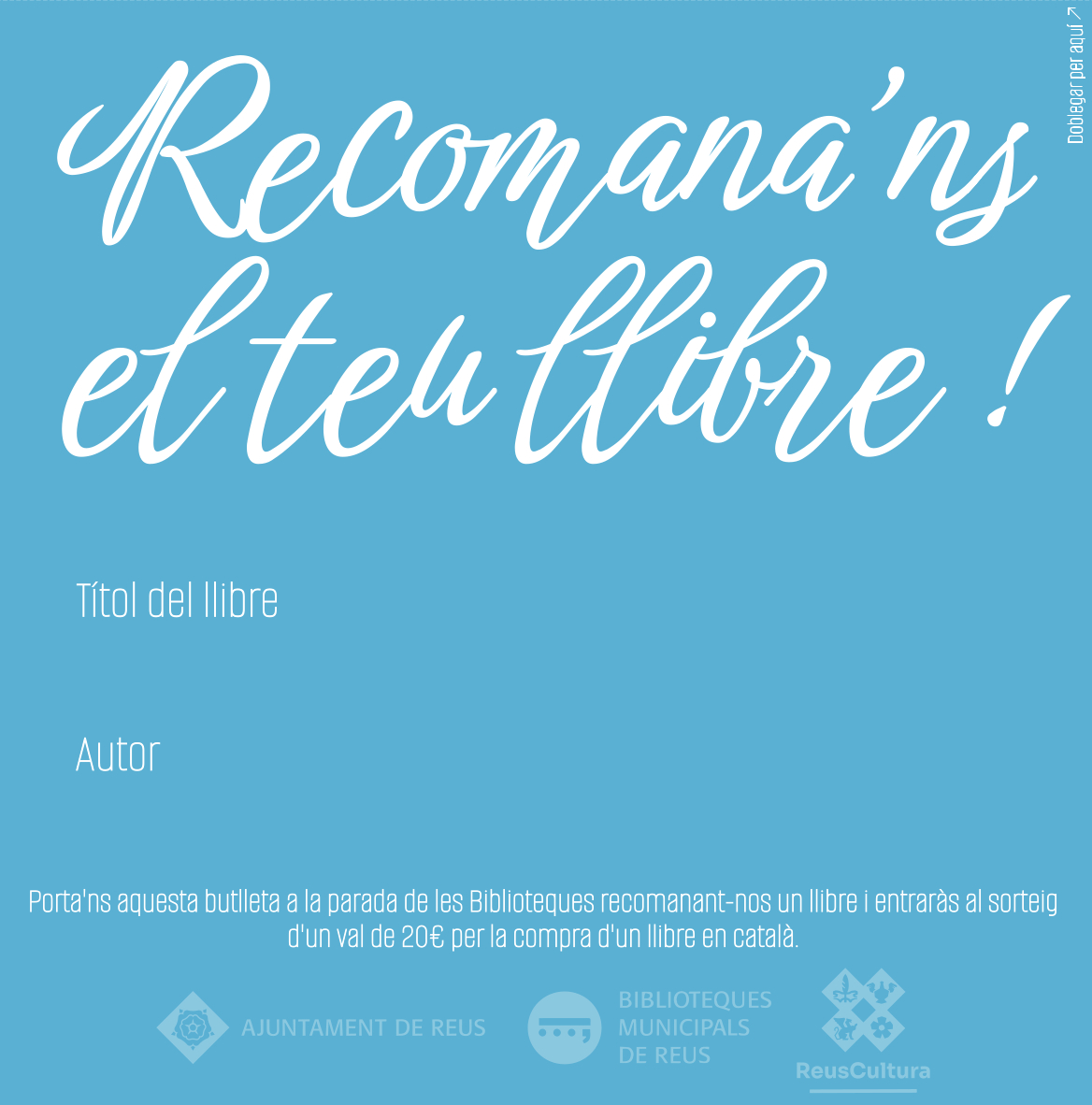 Recomana'ns el teu llibre